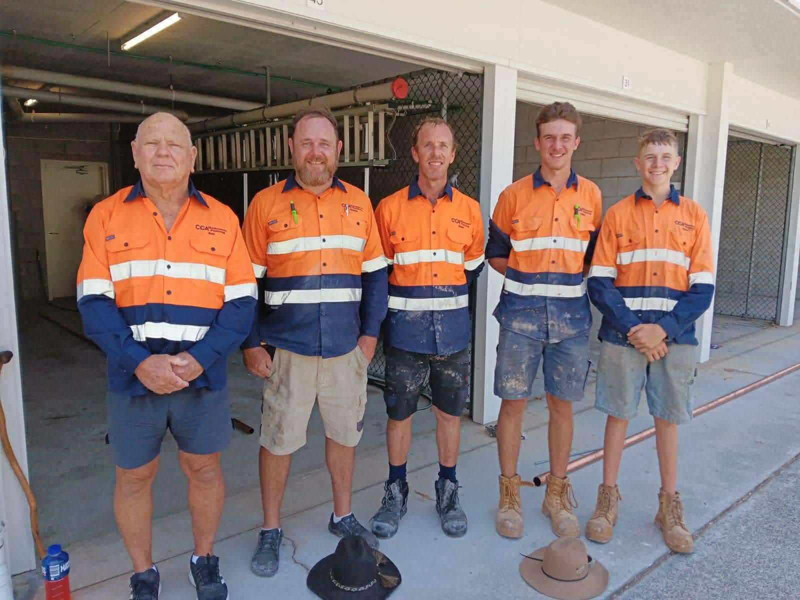 Three generations of the CCA Maintenance Plumbing family team