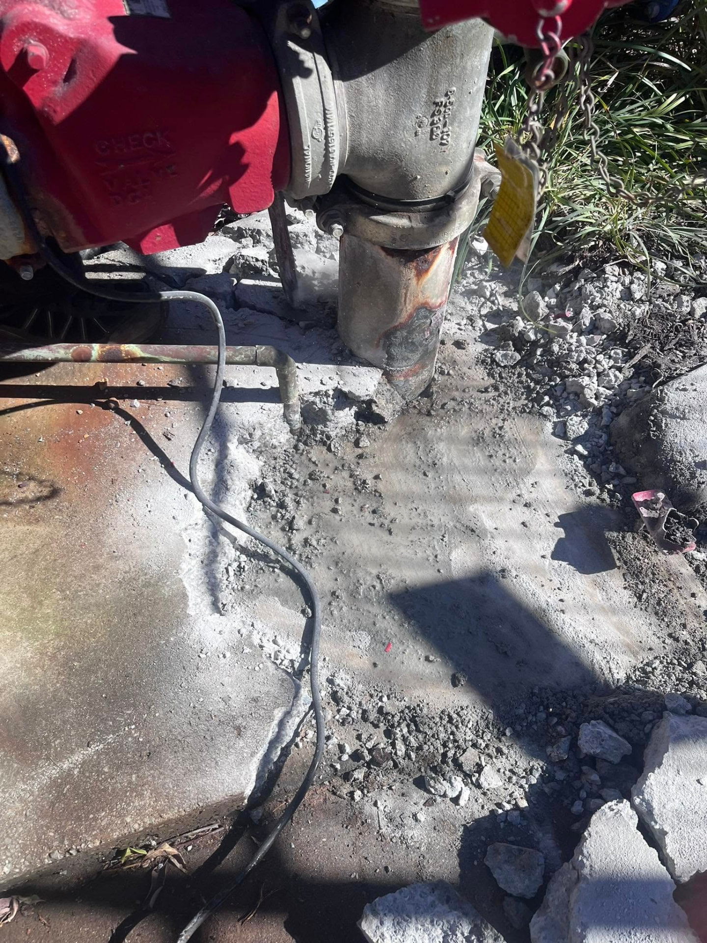 CCA pipe repair in progress